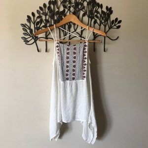 White strappy tunic top